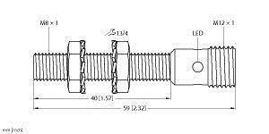 Turck Induktiver Sensor bündig PNP, Schließer BI2-EG08-AP6X-H1341