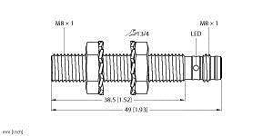 Turck Induktiver Sensor bündig PNP, Schließer BI2-EG08-AP6X-V1131