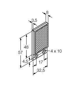 Turck Reflektor BRT-48X32B 3044999 1St.
