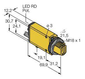 Turck Lichtleitersensor MIAD9F 3037715 1St.