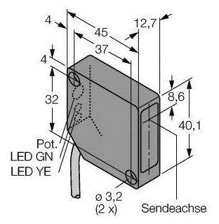 Turck Laser-Reflexions-Lichtschranke PD45VP6LLP 3058620 1St.