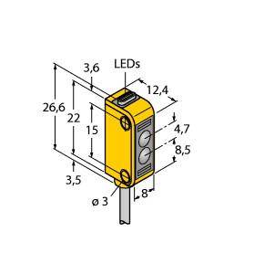 Turck Reflexions-Lichtschranke Q12RB6LP 3072131 1St.