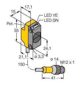 Turck Einweg-Lichtschranke QS186EBQ5 3064589 1St.