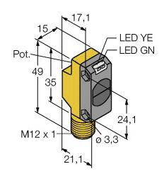 Turck Einweg-Lichtschranke QS186EBQ8 3066448 1St.