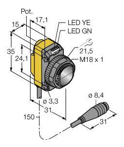 Turck Einweg-Lichtschranke QS186EQ 3061619 1St.