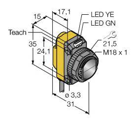 Turck Reflexions-Lichtschranke QS18EP6LP 3068742 1St.