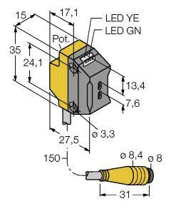 Turck Lichtleitersensor QS18VP6FPQ 3066225 1St.