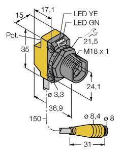 Turck Lichtleitersensor QS18VP6FQ 3002797 1St.