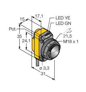 Turck Reflexions-Lichtschranke QS18VP6LLP 3073241 1St.