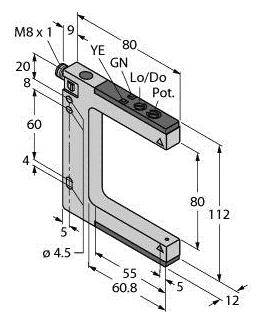 Turck Gabel-Lichtschranke SLM80P6Q 3074982 1St.