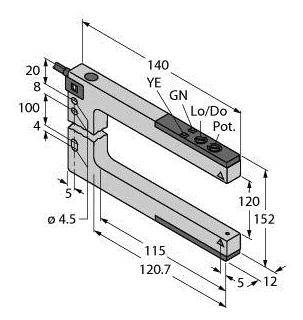 Turck Gabel-Lichtschranke SLM120B6 3074985 1St.