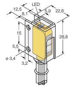 Turck Einweg-Lichtschranke Q12AB6RCR 3076486 1St.