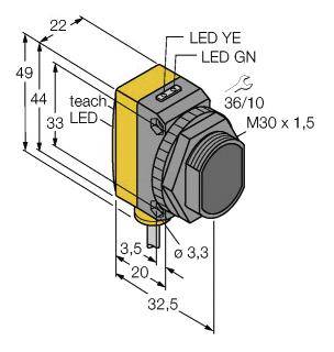 Turck Reflexions-Lichtschranke QS30ELVC 3010133 1St.