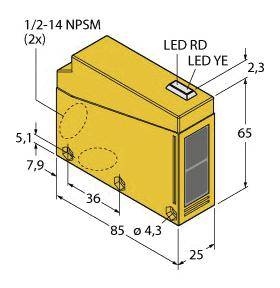 Turck Opto-Sensor Q85BB62LP-T9-B 3034256 1St.