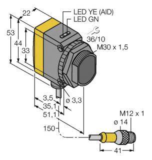 Turck Einweg-Lichtschranke QS30RRXSH2OQ5 3083306 1St.