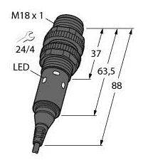 Turck Reflexions-Lichtschranke S18-2VPLP-2M 3042145 1St.
