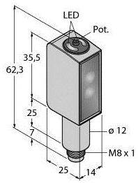 Turck Reflexions-Lichtschranke QMH26EPXLPCQ7 3028779 1St.
