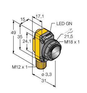 Turck Opto-Sensor QS186LE214Q8 3074732 1St.