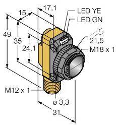 Turck Opto-Sensor QS186LE2Q8 3074733 1St.