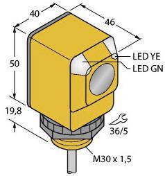 Turck Reflexions-Lichtschranke Q40SP6LP W/30 3033899 1St.