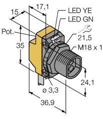 Turck Lichtleitersensor QS18VN6F 3002793 1St.