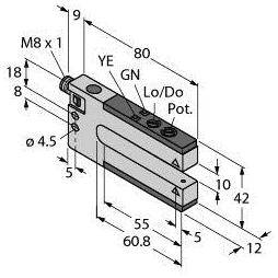 Turck Gabel-Lichtschranke SLM10N6Q 3074968 1St.