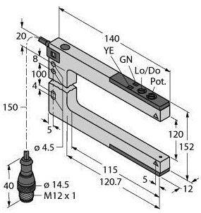 Turck Gabel-Lichtschranke SLM120B6QPMA 3075034 1St.