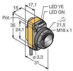 Turck Reflexions-Lichtschranke QS18VP6LP W/30 3061632 1St.