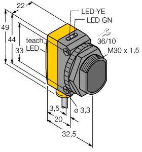 Turck Reflexions-Lichtschranke QS30LLPC 3071377 1St.