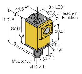 Turck 3047554 Ultraschall-Reflexionstaster Q45ULIU64ACRQ6 1St.