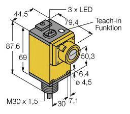 Turck 3047555 Ultraschall-Reflexionstaster Q45ULIU64BCR 1St.
