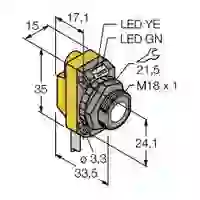 Turck 3073165 Ultraschall-Reflexionstaster QS18UPAE PNP, Schließer 1St. Turck 3073165 Ultraschall-Reflexionstaster QS18UPAE PNP, Schließer 1St.