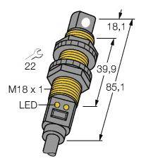 Turck 3002708 Ultraschall-Reflexionstaster S18UIAR 1St.