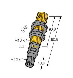 Turck 3002700 Ultraschall-Reflexionstaster S18UUAQ 1St.