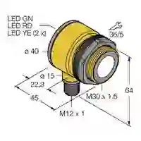 Turck 3055993 Ultraschall-Reflexionstaster T30UUPBQ 1St. Turck 3055993 Ultraschall-Reflexionstaster T30UUPBQ 1St.