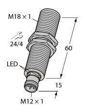 Turck 1610014 Ultraschall-Reflexionstaster RU130U-M18E-2UP8X2-H1151 PNP 1St.