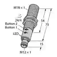 Turck 1610026 Ultraschall-Reflexionstaster RU130U-M18E-LIU2PN8X2T-H1151 PNP, NPN 1St. Turck 1610026 Ultraschall-Reflexionstaster RU130U-M18E-LIU2PN8X2T-H1151 PNP, NPN 1St.