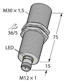 Turck 1610036 Ultraschall-Reflexionstaster RU300U-M30M-2UP8X2-H1151 PNP 1St.