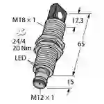 Turck 1610078 Ultraschall-Reflexionsschranke RU40L-M18MS-UP8X2-H1151 PNP 1St. Turck 1610078 Ultraschall-Reflexionsschranke RU40L-M18MS-UP8X2-H1151 PNP 1St.