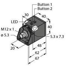 Turck 1610051 Ultraschall-Reflexionstaster RU200-CK40-2UP8X2T-H1151 PNP 1St.