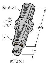 Turck 1610110 Ultraschall-Reflexionstaster RU130U-M18E-LU8X2-H1151 1St.