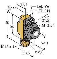 Turck 3073161 Ultraschall-Reflexionstaster QS18UNAEQ8 NPN, Schließer 1St.