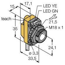 Turck 3074216 Ultraschall-Reflexionstaster QS18UNA W/30 NPN, Schließer 1St.