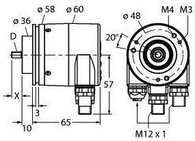 Turck Absolut Drehgeber 1 St. RS-25S10C-9A16B-R3M12