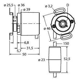 Turck Absolut Drehgeber 1 St. RM-50H10E-3C24B-CT 1M