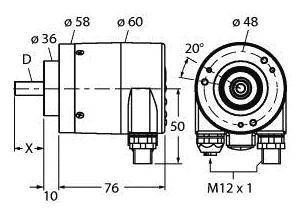 Turck Absolut Drehgeber 1 St. RM-29S10C-9A28B-R3M12