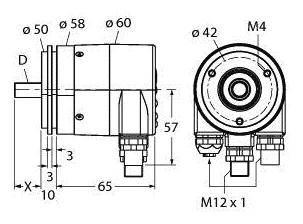 Turck Absolut Drehgeber 1 St. RS-25S10S-9A16B-R3M12