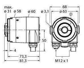Turck Absolut Drehgeber 1 St. RS-33B12E-9A16B-R3M12