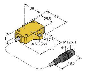 Turck Winkelsensor Ri360P1-QR14-ELiU5X2-0,3-RS5
