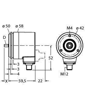 Turck Absolut Drehgeber 1 St. RM-28S6S-3C25B-H1181